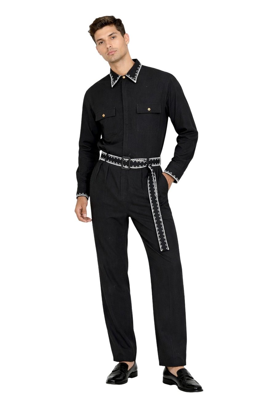 Embroidered shirt and trouser