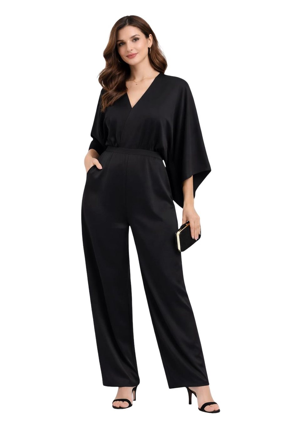 Kimono-sleeve jumpsuit