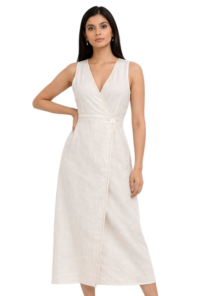 Full-length wrap dress